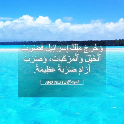 Picture 05 - اَلْمُلُوكِ ٱلْأَوَّلُ 20:21 AVD - وَخَرَجَ مَلِكُ - Bible Verse Picture