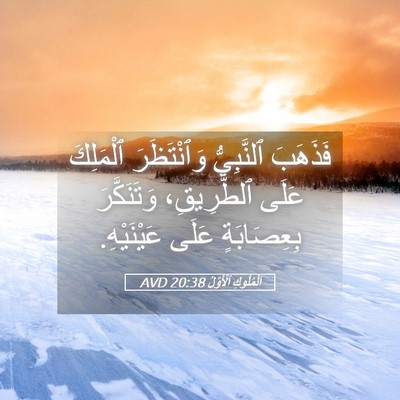 Picture 05 - اَلْمُلُوكِ ٱلْأَوَّلُ 20:38 AVD - فَذَهَبَ ٱلنَّبِيُّ - Bible Verse Picture