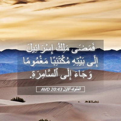 Picture 05 - اَلْمُلُوكِ ٱلْأَوَّلُ 20:43 AVD - فَمَضَى مَلِكُ - Bible Verse Picture