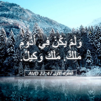 Picture 05 - اَلْمُلُوكِ ٱلْأَوَّلُ 22:47 AVD - وَلَمْ يَكُنْ فِي أَدُومَ - Bible Verse Picture