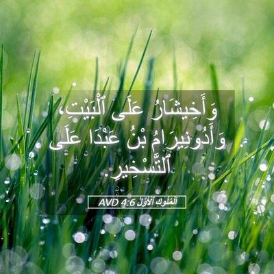 Picture 05 - اَلْمُلُوكِ ٱلْأَوَّلُ 4:6 AVD - وَأَخِيشَارُ عَلَى - Bible Verse Picture