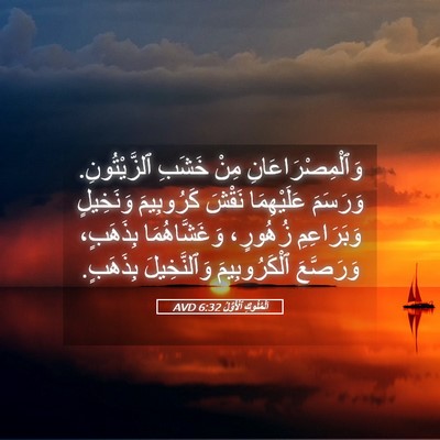 Picture 05 - اَلْمُلُوكِ ٱلْأَوَّلُ 6:32 AVD - وَٱلْمِصْرَاعَانِ مِنْ - Bible Verse Picture