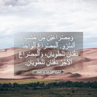 Picture 05 - اَلْمُلُوكِ ٱلْأَوَّلُ 6:34 AVD - وَمِصْرَاعَيْنِ مِنْ - Bible Verse Picture