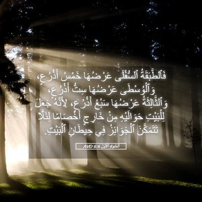 Picture 05 - اَلْمُلُوكِ ٱلْأَوَّلُ 6:6 AVD - فَٱلطَّبَقَةُ ٱلسُّفْلَى - Bible Verse Picture