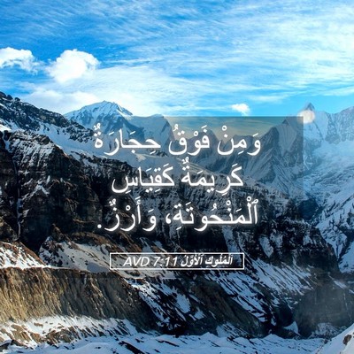 Picture 05 - اَلْمُلُوكِ ٱلْأَوَّلُ 7:11 AVD - وَمِنْ فَوْقُ حِجَارَةٌ - Bible Verse Picture