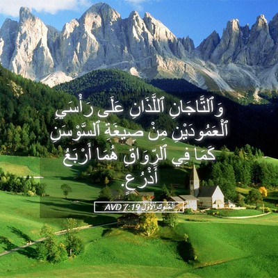 Picture 05 - اَلْمُلُوكِ ٱلْأَوَّلُ 7:19 AVD - وَٱلتَّاجَانِ ٱللَّذَانِ - Bible Verse Picture