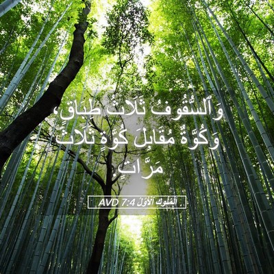 Picture 05 - اَلْمُلُوكِ ٱلْأَوَّلُ 7:4 AVD - وَٱلسُّقُوفُ ثَلَاثُ - Bible Verse Picture