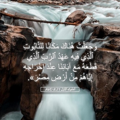 Picture 05 - اَلْمُلُوكِ ٱلْأَوَّلُ 8:21 AVD - وَجَعَلْتُ هُنَاكَ - Bible Verse Picture