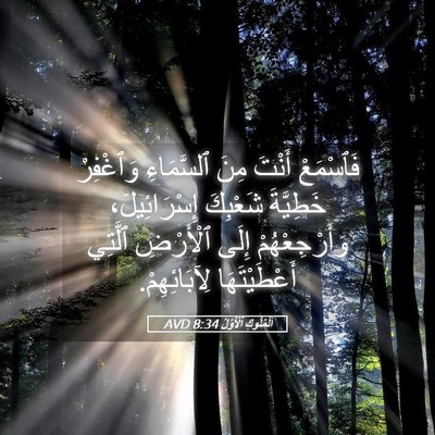 Picture 05 - اَلْمُلُوكِ ٱلْأَوَّلُ 8:34 AVD - فَٱسْمَعْ أَنْتَ مِنَ - Bible Verse Picture