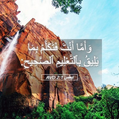 Picture 05 - تِيطُس 2:1 AVD - وَأَمَّا أَنْتَ - Bible Verse Picture