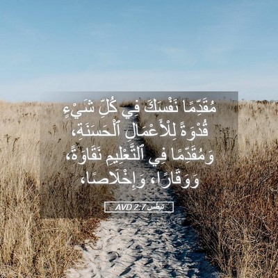 Picture 05 - تِيطُس 2:7 AVD - مُقَدِّمًا نَفْسَكَ فِي - Bible Verse Picture