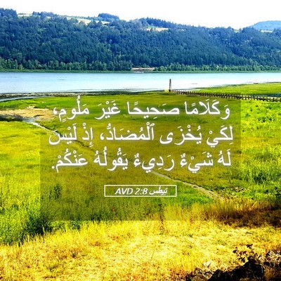 Picture 05 - تِيطُس 2:8 AVD - وَكَلَامًا صَحِيحًا - Bible Verse Picture