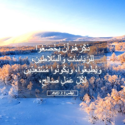 Picture 05 - تِيطُس 3:1 AVD - ذَكِّرْهُمْ أَنْ - Bible Verse Picture