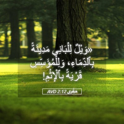 Picture 05 - حَبَقُّوق 2:12 AVD - «وَيْلٌ لِلْبَانِي - Bible Verse Picture