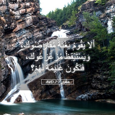 Picture 05 - حَبَقُّوق 2:7 AVD - أَلَا يَقُومُ بَغْتَةً - Bible Verse Picture