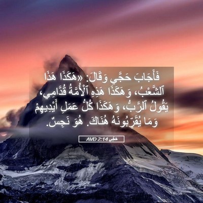 Picture 05 - حَجَّي 2:14 AVD - فَأَجَابَ حَجَّي وَقَالَ: - Bible Verse Picture