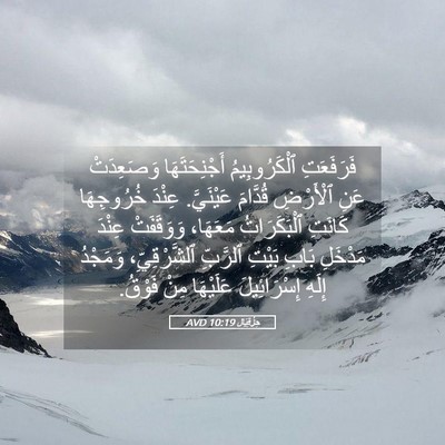 Picture 05 - حِزْقِيَال 10:19 AVD - فَرَفَعَتِ ٱلْكَرُوبِيمُ - Bible Verse Picture