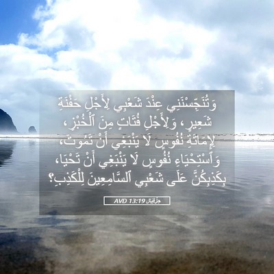 Picture 05 - حِزْقِيَال 13:19 AVD - وَتُنَجِّسْنَنِي عِنْدَ - Bible Verse Picture