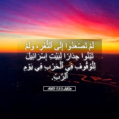 Picture 05 - حِزْقِيَال 13:5 AVD - لَمْ تَصْعَدُوا إِلَى - Bible Verse Picture