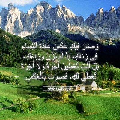 Picture 05 - حِزْقِيَال 16:34 AVD - وَصَارَ فِيكِ عَكْسُ - Bible Verse Picture
