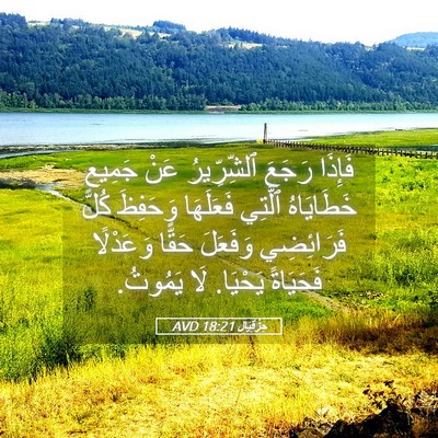 Picture 05 - حِزْقِيَال 18:21 AVD - فَإِذَا رَجَعَ - Bible Verse Picture
