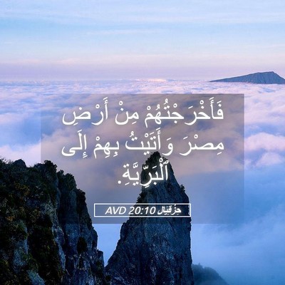 Picture 05 - حِزْقِيَال 20:10 AVD - فَأَخْرَجْتُهُمْ مِنْ - Bible Verse Picture