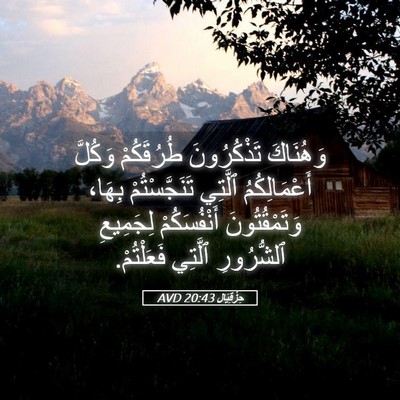Picture 05 - حِزْقِيَال 20:43 AVD - وَهُنَاكَ تَذْكُرُونَ - Bible Verse Picture