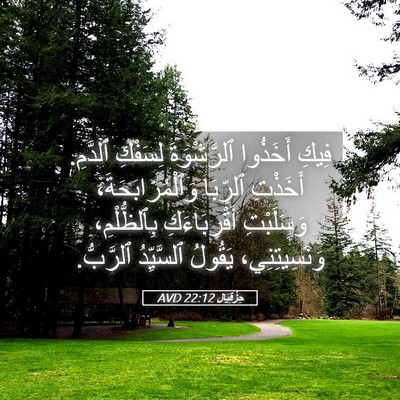 Picture 05 - حِزْقِيَال 22:12 AVD - فِيكِ أَخَذُوا - Bible Verse Picture