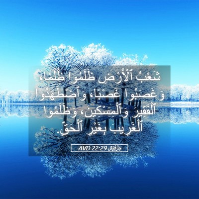 Picture 05 - حِزْقِيَال 22:29 AVD - شَعْبُ ٱلْأَرْضِ ظَلَمُوا - Bible Verse Picture