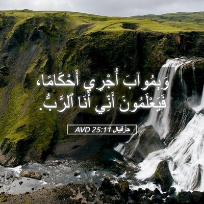 Picture 05 - حِزْقِيَال 25:11 AVD - وَبِمُوآبَ أُجْرِي - Bible Verse Picture