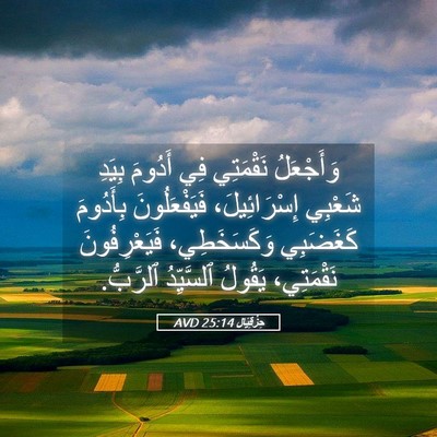 Picture 05 - حِزْقِيَال 25:14 AVD - وَأَجْعَلُ نَقْمَتِي فِي - Bible Verse Picture