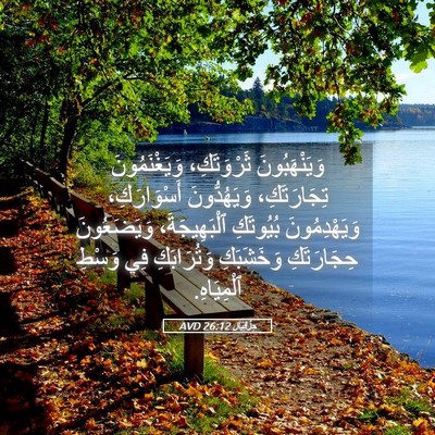 Picture 05 - حِزْقِيَال 26:12 AVD - وَيَنْهَبُونَ ثَرْوَتَكِ، - Bible Verse Picture