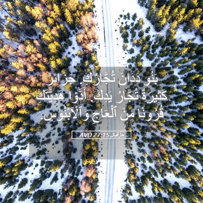 Picture 05 - حِزْقِيَال 27:15 AVD - بَنُو دَدَانَ تُجَّارُكِ. - Bible Verse Picture