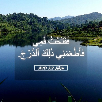 Picture 05 - حِزْقِيَال 3:2 AVD - فَفَتَحْتُ فَمِي - Bible Verse Picture