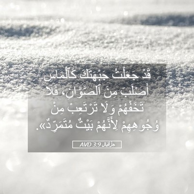 Picture 05 - حِزْقِيَال 3:9 AVD - قَدْ جَعَلْتُ جَبْهَتَكَ - Bible Verse Picture
