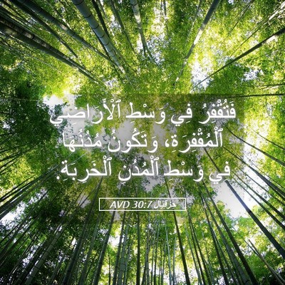 Picture 05 - حِزْقِيَال 30:7 AVD - فَتُقْفِرُ فِي وَسْطِ - Bible Verse Picture