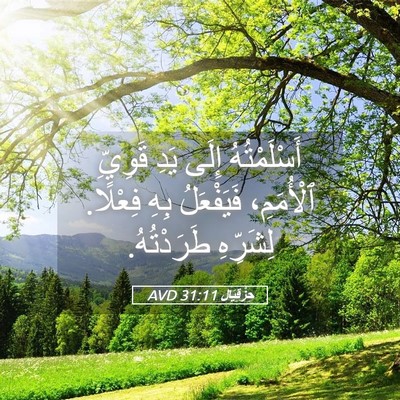 Picture 05 - حِزْقِيَال 31:11 AVD - أَسْلَمْتُهُ إِلَى يَدِ - Bible Verse Picture