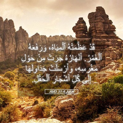 Picture 05 - حِزْقِيَال 31:4 AVD - قَدْ عَظَّمَتْهُ - Bible Verse Picture