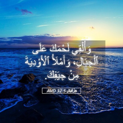 Picture 05 - حِزْقِيَال 32:5 AVD - وَأُلْقِي لَحْمَكَ عَلَى - Bible Verse Picture