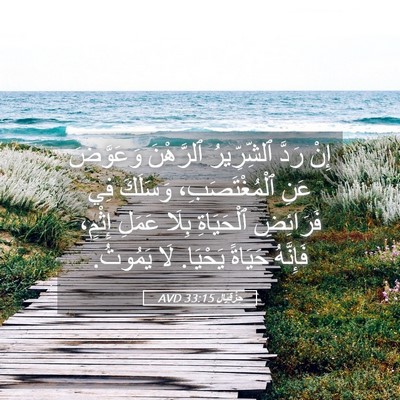 Picture 05 - حِزْقِيَال 33:15 AVD - إِنْ رَدَّ ٱلشِّرِّيرُ - Bible Verse Picture
