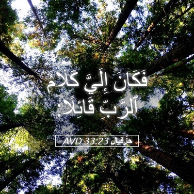 Picture 05 - حِزْقِيَال 33:23 AVD - فَكَانَ إِلَيَّ كَلَامُ - Bible Verse Picture
