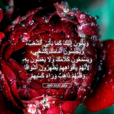 Picture 05 - حِزْقِيَال 33:31 AVD - وَيَأْتُونَ إِلَيْكَ - Bible Verse Picture