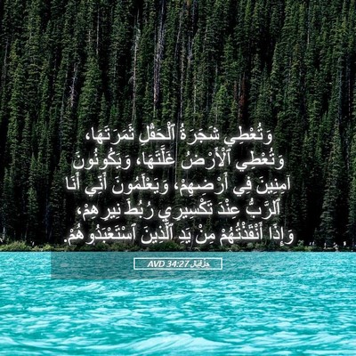 Picture 05 - حِزْقِيَال 34:27 AVD - وَتُعْطِي شَجَرَةُ - Bible Verse Picture