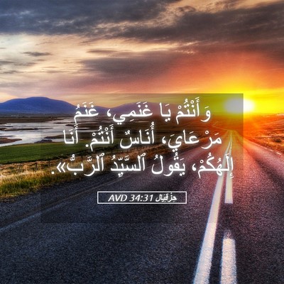 Picture 05 - حِزْقِيَال 34:31 AVD - وَأَنْتُمْ يَا غَنَمِي، - Bible Verse Picture