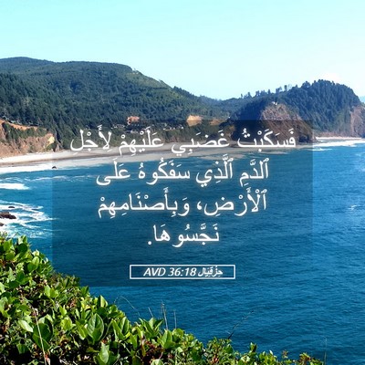 Picture 05 - حِزْقِيَال 36:18 AVD - فَسَكَبْتُ غَضَبِي - Bible Verse Picture