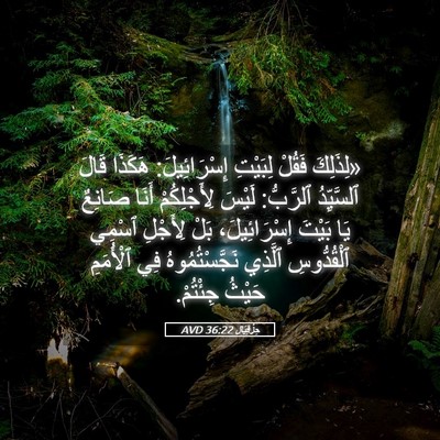 Picture 05 - حِزْقِيَال 36:22 AVD - «لِذَلِكَ فَقُلْ لِبَيْتِ - Bible Verse Picture
