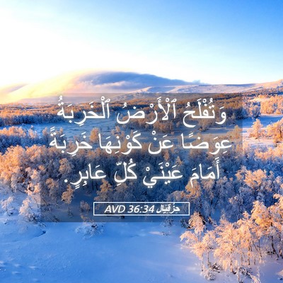 Picture 05 - حِزْقِيَال 36:34 AVD - وَتُفْلَحُ ٱلْأَرْضُ - Bible Verse Picture