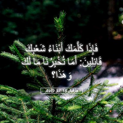Picture 05 - حِزْقِيَال 37:18 AVD - فَإِذَا كَلَّمَكَ - Bible Verse Picture