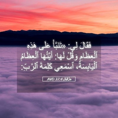 Picture 05 - حِزْقِيَال 37:4 AVD - فَقَالَ لِي: «تَنَبَّأْ - Bible Verse Picture
