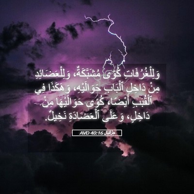 Picture 05 - حِزْقِيَال 40:16 AVD - وَلِلْغُرُفَاتِ كُوًى - Bible Verse Picture
